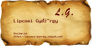 Lipcsei György névjegykártya