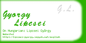 gyorgy lipcsei business card