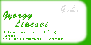 gyorgy lipcsei business card